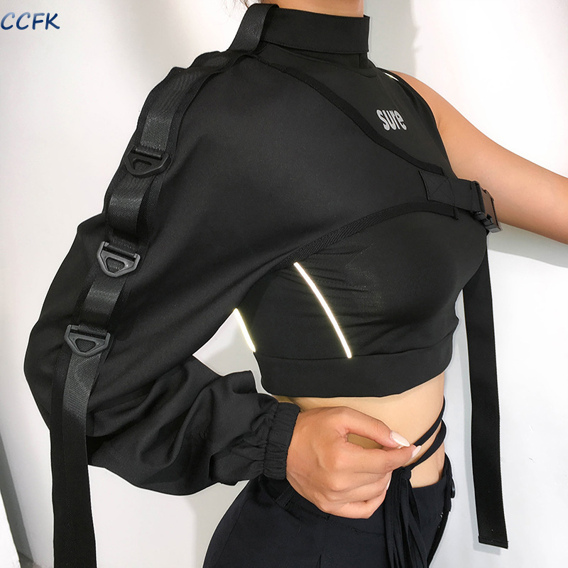 Y2k ملابس علوي نسائية عاكسة جم - مراجعة Tech Wear Accessories وسعره
