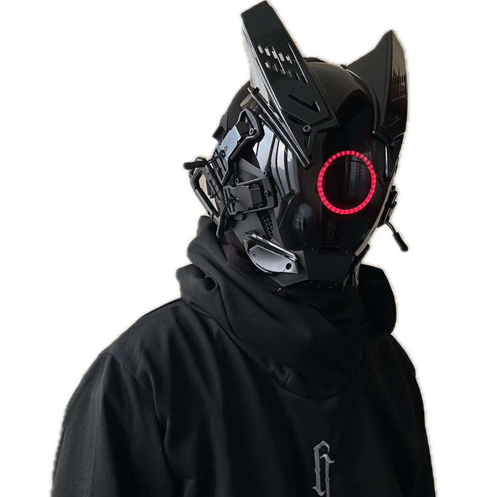 قناع LED بتصميم سايبربانك للرج - مراجعة Tech Wear Accessories وسعره
